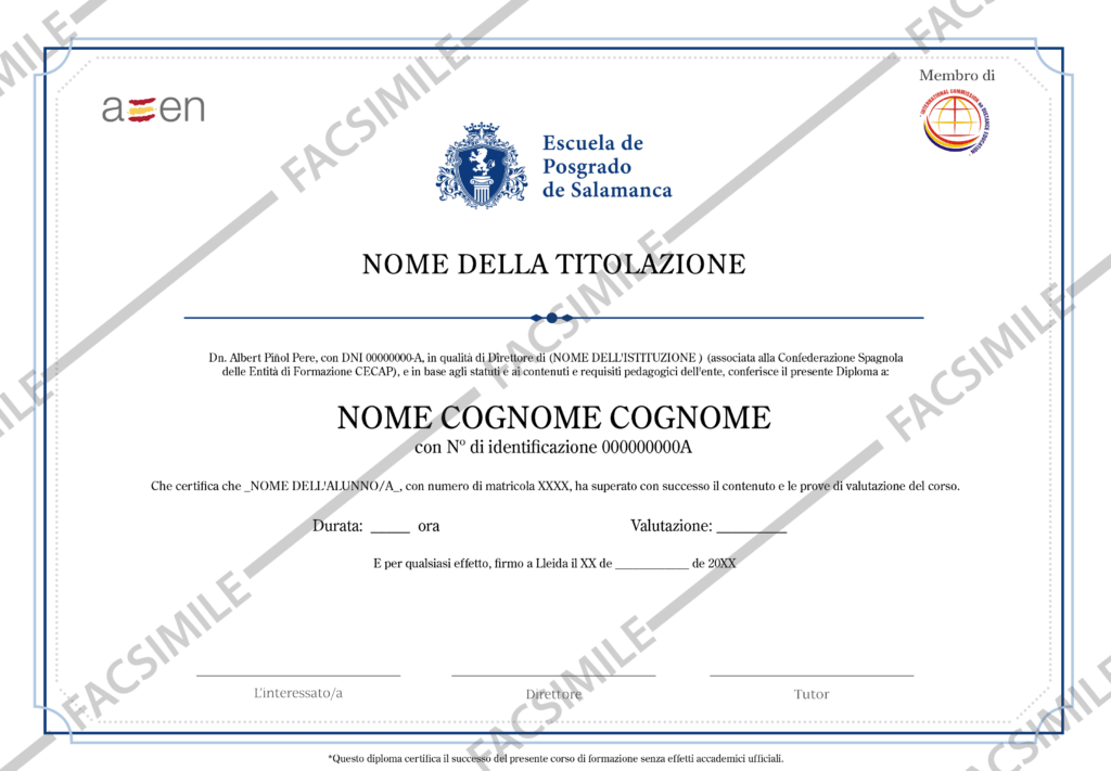 Diploma Escuela de Posgrado de Salamanca